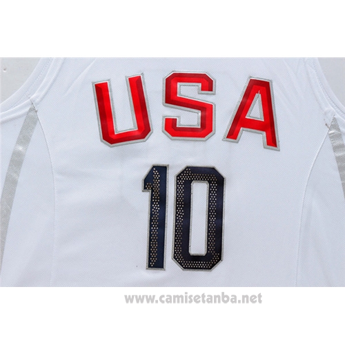 Camiseta USA 2016 Kobe Bryant #10 Blanco